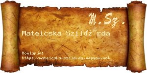 Mateicska Szilárda névjegykártya